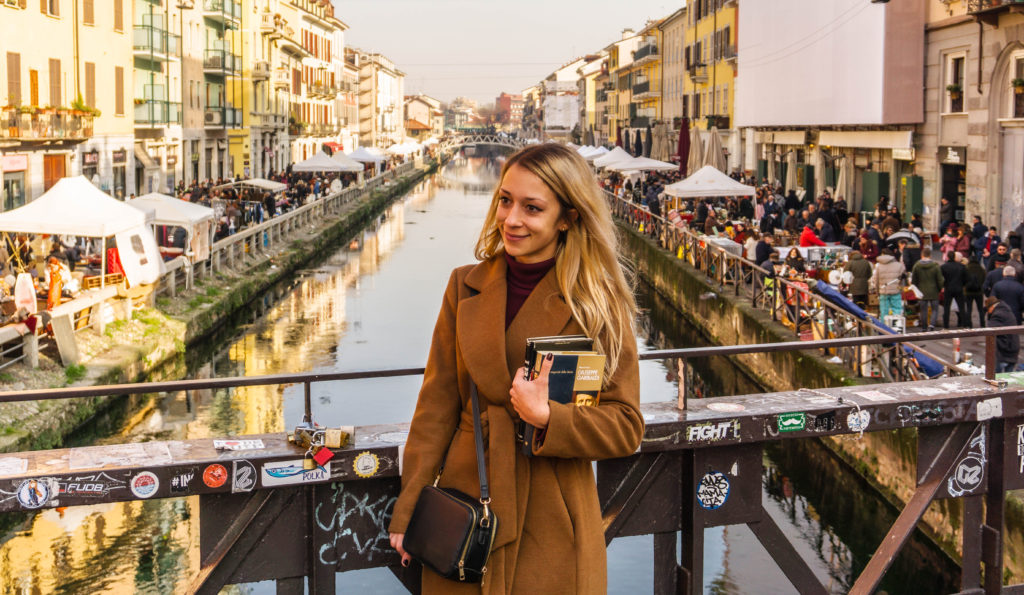 Navigli neighborhood, milan italy