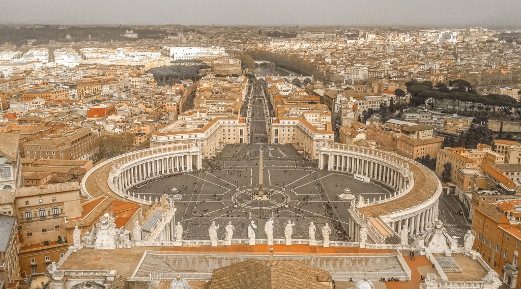viewpoint dome of st peter's basilica rome italy